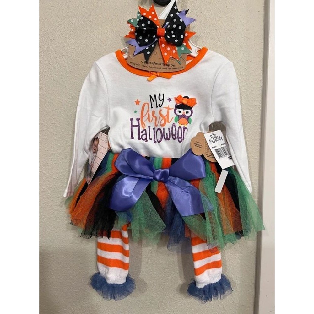 Baby Essentials My First Halloween 4 Piece Tutu Outfit Owl 6M